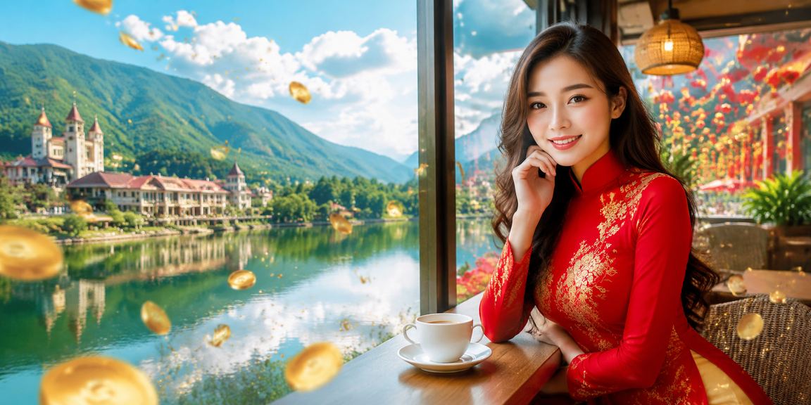 Khung cảnh Sapa kết hợp xổ số và áo dài truyền thống